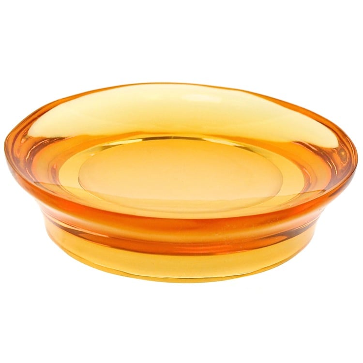 Soap Dish, Gedy AU11-67, Round Soap Dish Made From Thermoplastic Resins in Orange Finish